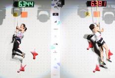 （体育）攀岩——世锦赛：中国选手获得速度赛亞(yà)军、季军