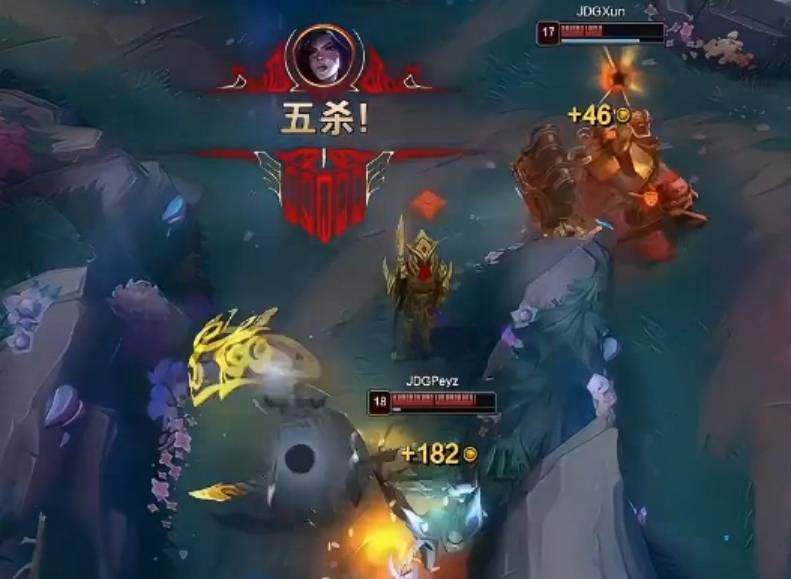JDG五杀封神 這(zhè)款游戏裡(lǐ)也有最强战队