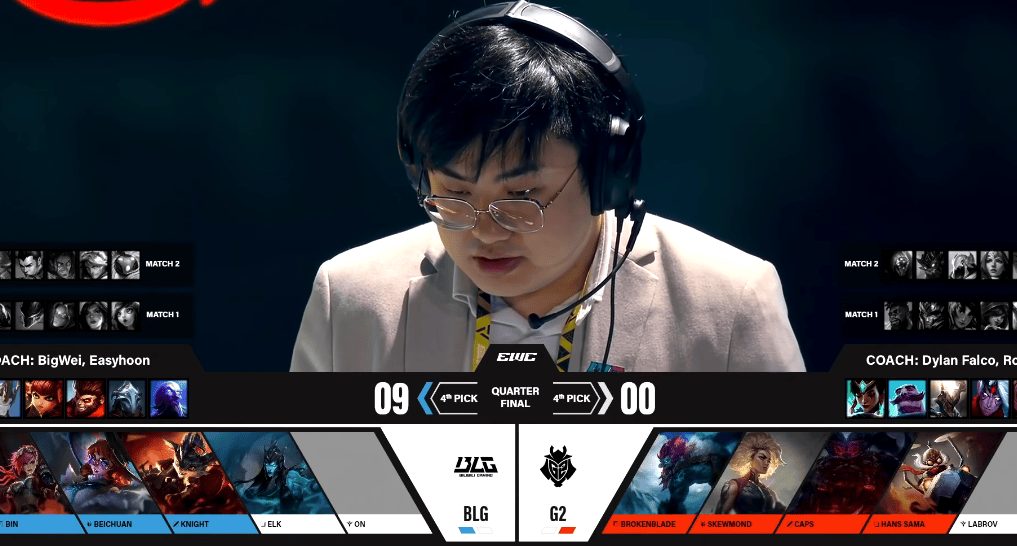 G2碾碎(suì)BLG钥匙，北川背锅，K皇承认：现在战队一塌糊涂